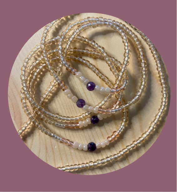 Amethyst Waist Beads